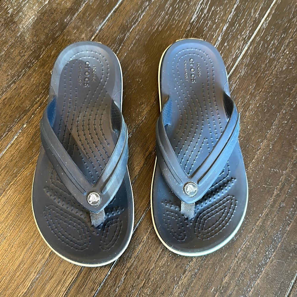 Navy crocs